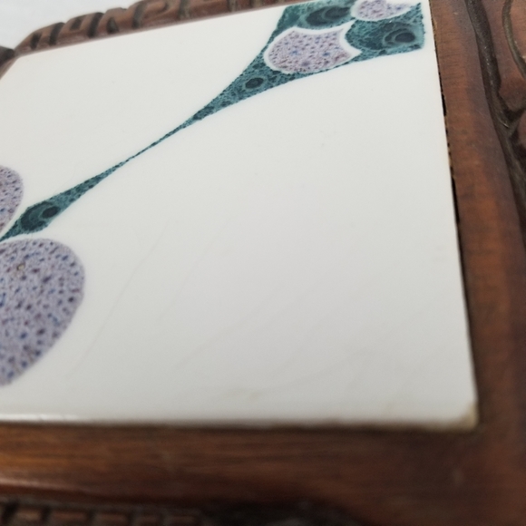 VTG wooden pig & tile trivet - Picture 7 of 12